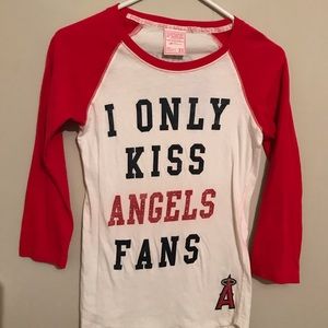 I only kiss Angel fans, baseball shirt